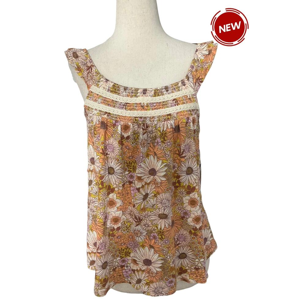 So Goods For Life Floral Multicolor Sleeveless Top Womens Size Medium NWT | 17-4